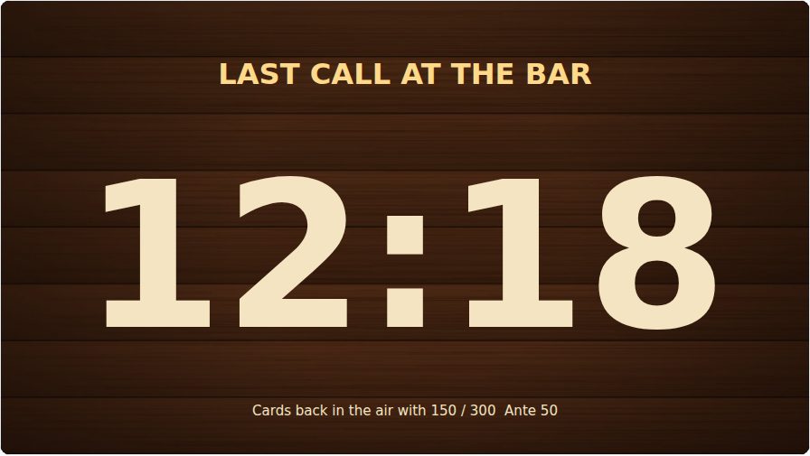 Dusty Trail Saloon break screen on a TV