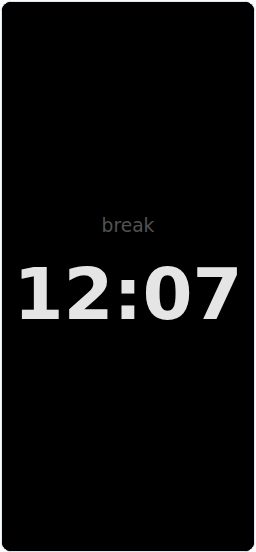 Zen Minimal break screen on a phone